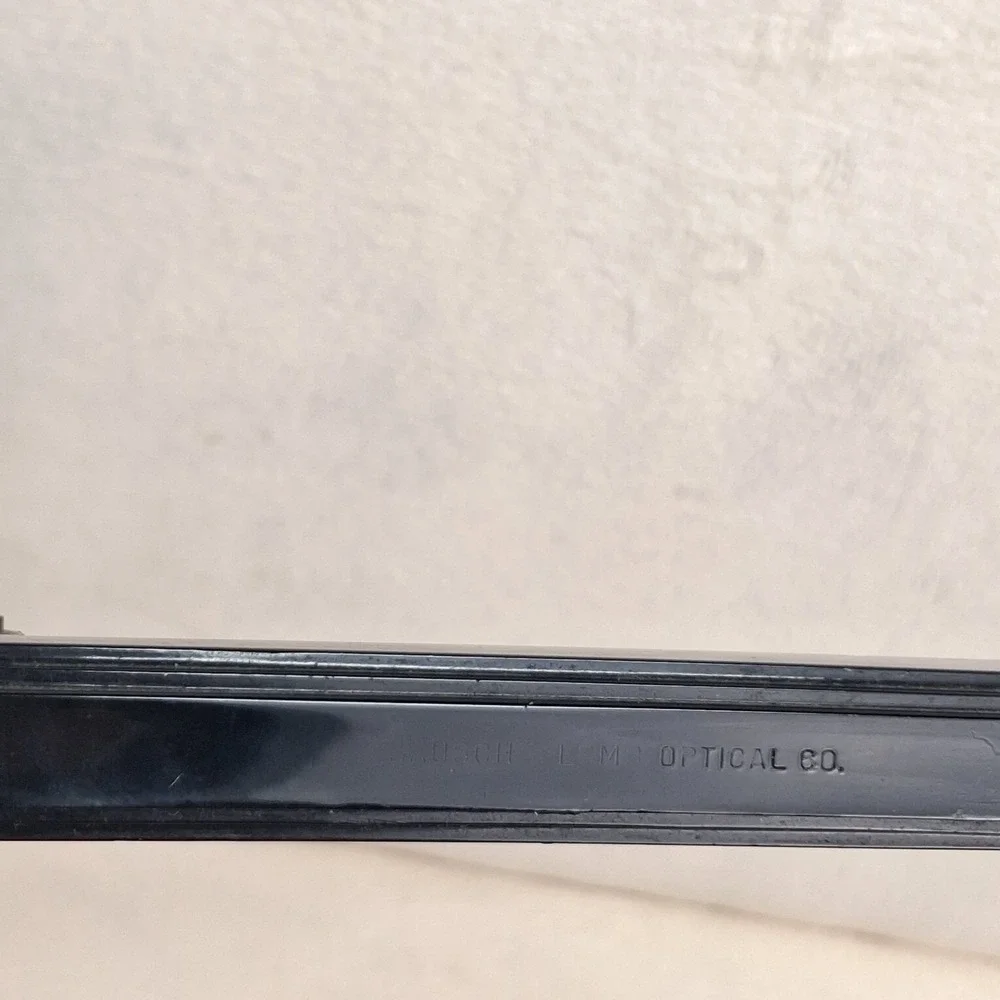 Vintage Bausch & Lomb Optical CO Rectangular Reading Magnifying Glass Black